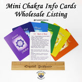 WHOLESALE - 7 Chakra Cards - Quick and Easy Chakra Healing Reference Cards - Ready-to-Ship