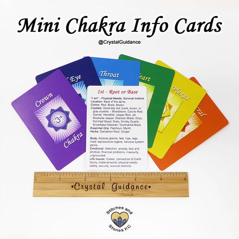 7 Chakra Cards - Quick and Easy Chakra Healing Reference Cards