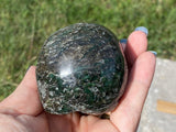 Emerald in Mica Schist Crystal Skull (Free Shipping)