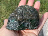 Emerald in Mica Schist Crystal Skull (Free Shipping)