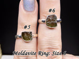 Moldavite Ring Sterling Silver