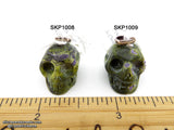 Atlantastite Serpentine Stichtite Crystal Skull Pendant (Free Shipping)