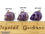 Charoite Crystal Skull Pendant (Free Shipping)