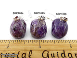 Charoite Crystal Skull Pendant (Free Shipping)