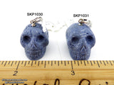 Coral Blue Crystal Skull Pendant (Free Shipping)