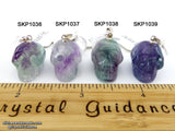 Fluorite Crystal Skull Pendant (Free Shipping)