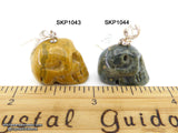 Jasper Ocean/Orbicular Crystal Skull Pendant (Free Shipping)