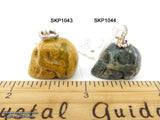 Jasper Ocean/Orbicular Crystal Skull Pendant (Free Shipping)