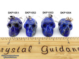 Lapis Lazuli Crystal Skull Pendant (Free Shipping)