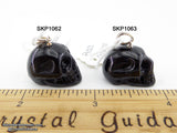 Obsidian Black Crystal Skull Pendant (Free Shipping)