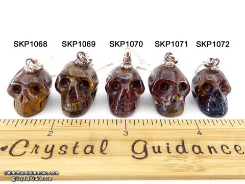 Pietersite Crystal Skull Pendant (Free Shipping)