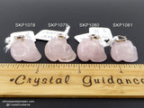 Rose Quartz Crystal Skull Pendant (Free Shipping)