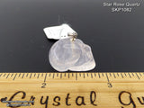 Rose Quartz Crystal Skull Pendant (Free Shipping)