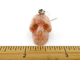 Sunstone Crystal Skull Pendant (Free Shipping)