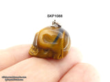 Tiger's Eye Crystal Skull Pendant (Free Shipping)