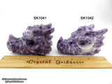 Lepidolite Dragon Crystal Skull (Free Shipping)