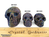 Titanium Aura Lava Rock Basalt Crystal Skull (Free Shipping)