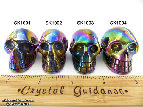 Titanium Aura Quartz Skull (Free Shipping)