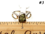 Moldavite Raw Ring Sterling Silver