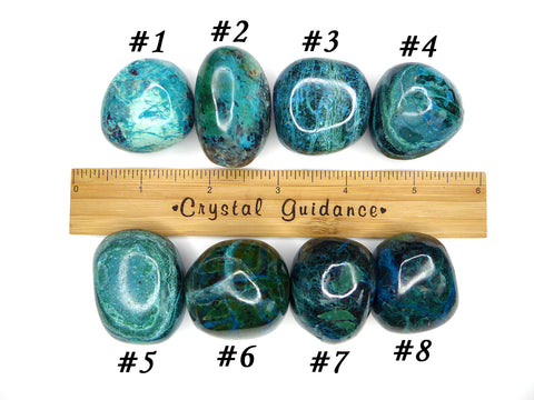 Chrysocolla tumbled stone