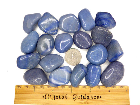 Dumortierite Blue Quartz tumbled stone