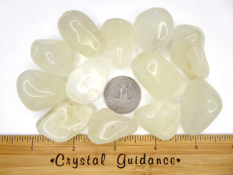 Brimstone Sulfur Quartz tumbled stone