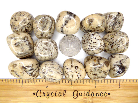 Zebradorite tumbled stone